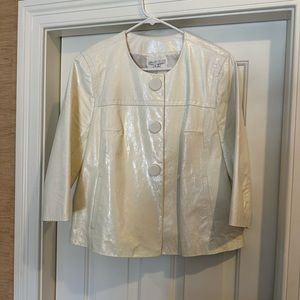 Vince - patent leather crop sleeve jacket